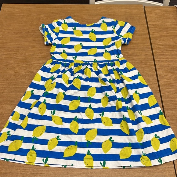 Mini Boden lemon striped jersey dress size 11/12 - Picture 3 of 7